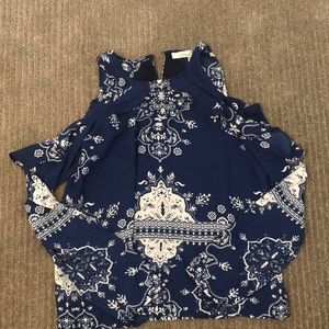 Lovers and Friends cold shoulder top, size small.